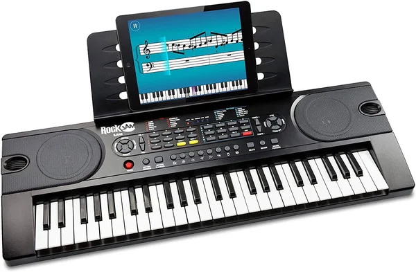 RockJam (RJ549) 49-Key Portable Electric Keyboard Piano with Power Supply, Sheet Music Stand and Simply Piano App