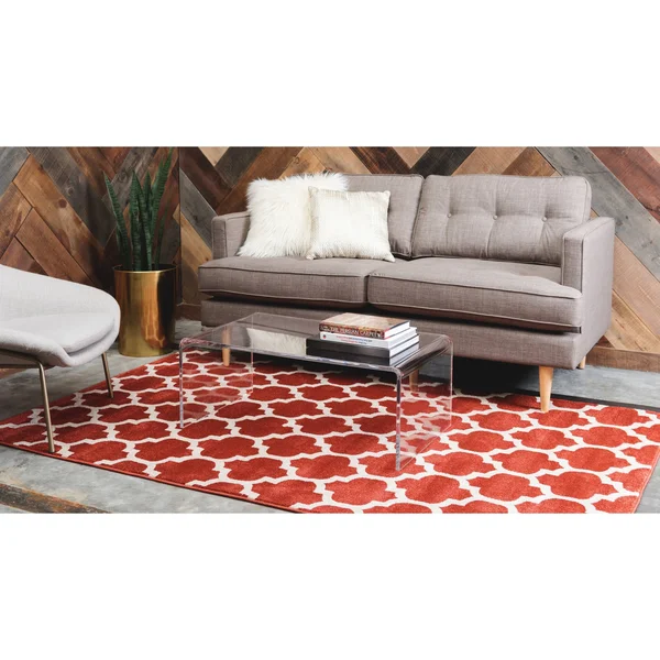 Unique Loom Philadelphia Trellis Rug - Terracotta (8& 0 x 11& 0)