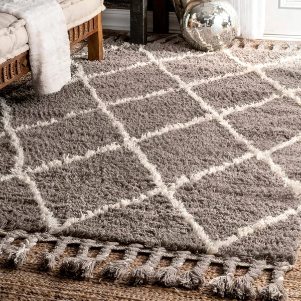 Oliver & James Zoe Hand-Knotted Wool Shag Area Rug (6& x 9&)