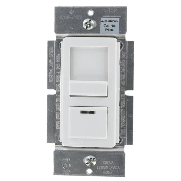 Leviton IPE04-1LZ IllumaTech 400VA 300W Preset Electronic Low-Voltage Slide Dimmer