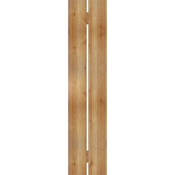 Ekena Millwork RBS06S11X051RWR 11 1/4x22W x 51x22H TimberCraft Two 5 3/8x22 Boards Spaced Board-n-Batten Shutters, Rough Sawn We