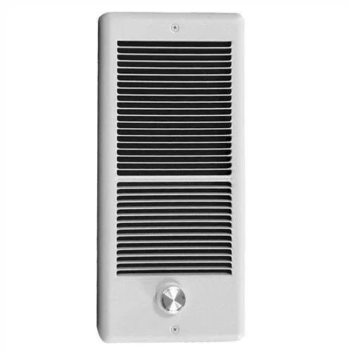 TPI Low Profile Fan Forced Wall Heater with Wall Box, 1000W 120V White