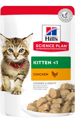 Hills Science Plan Feline Chunks & Gravy Kitten Pouch CH x 1