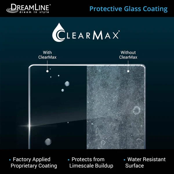 DreamLine SHDR-4125720-04 Elegance 25 1/4 -27 1/4x22 Frameless Pivot Shower Door Brushed Nickel