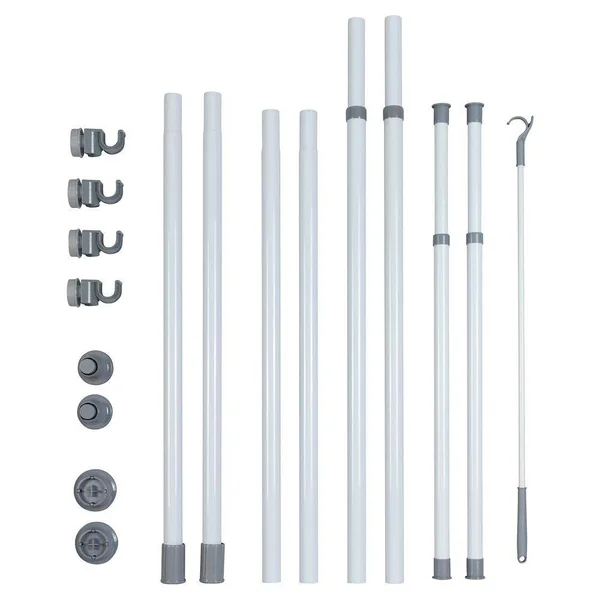 Wenko Herkules Basic Telescopic Clothes Rack System, White
