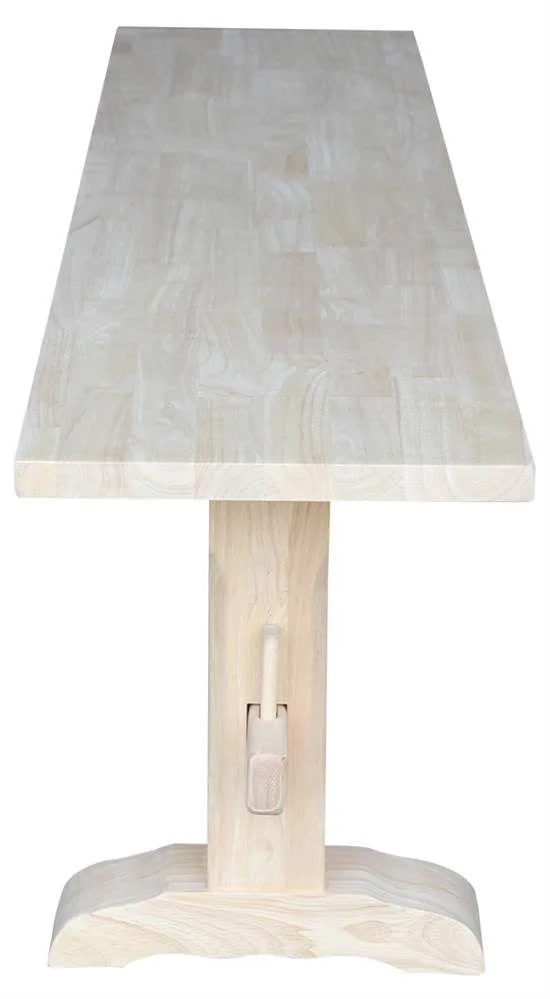 International Concepts 72 in. Unfinished Trestle Bench
