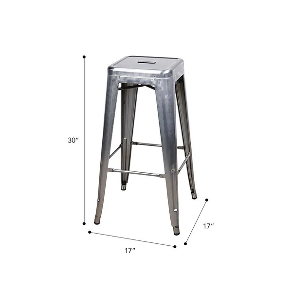 Marais A Cafe Bar Stool - Adult Unisex, Size: 17 W x 17 D x 30 H, Red