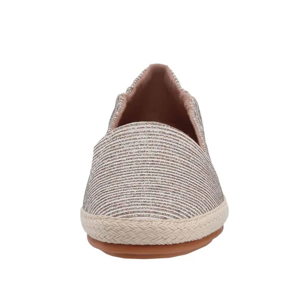 Fitflop Siren Glitter Stripe Espadrille Flat - Stone, 8