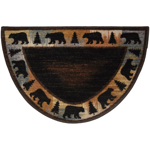 Cozy Cabin Wandering Bear Accent Rug - 30x22x46x22 - Multi