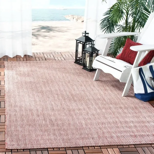 Safavieh Courtyard Carolann Indoor/ Outdoor Rug - 5&3x22 x 5&3x22 Round - Natural/Cream