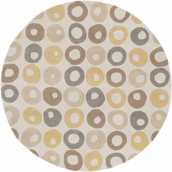 Everest 8& Round Modern Contemporary Abstract Area Rug - Hauteloom