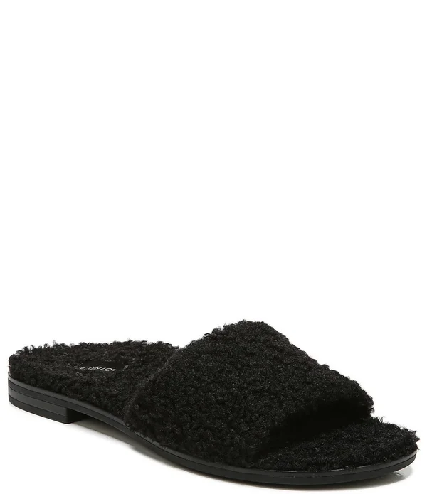 Women's Vionic Demi Slide, Adult, Size: 9.5, Black Curly Shearling