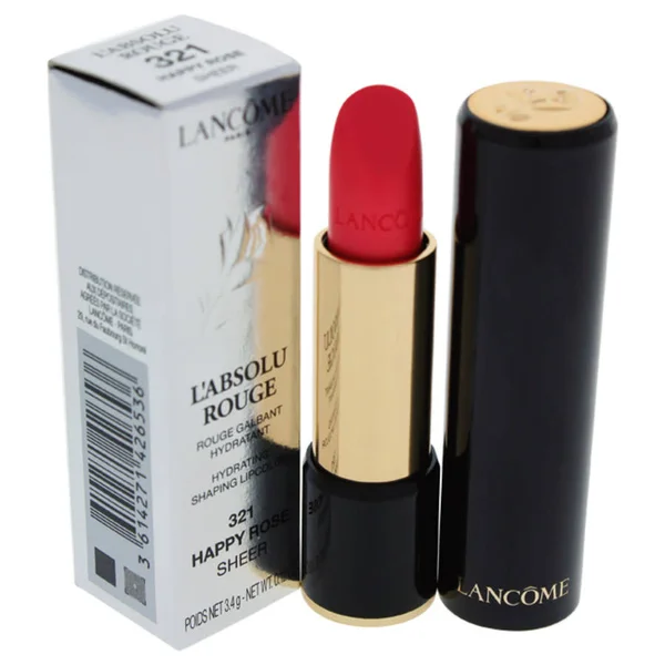 Lancome - L& Absolu Rouge Hydrating Shaping Lipcolor - #321 Happy Rose (Sheer) 3.4g/0.12oz