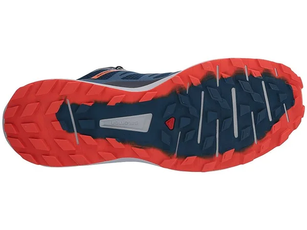 Salomon Men's Sense Ride 3 GTX Invisible Fit Shoe - 10 - Poseidon/Pearl Blue/Cherry Tomato