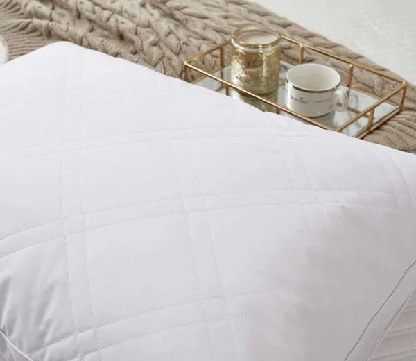 233TC Quilted White Goose Feather-Down Pillows (2-Pack) King