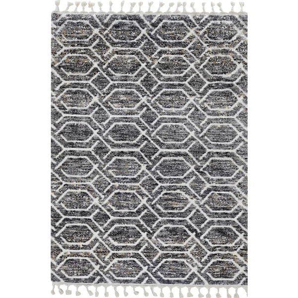 Kas Bungalow 2301 Grey Metro Area Rug 5&3x22 7&7x22