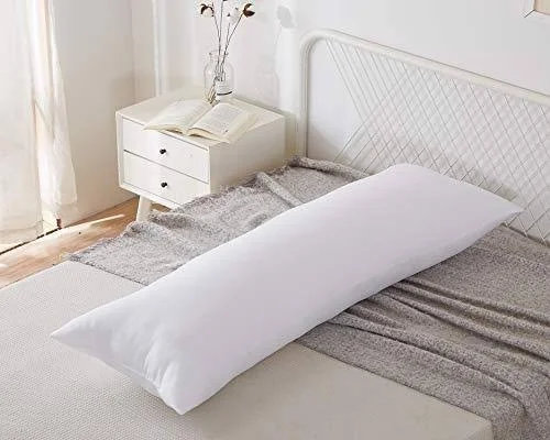 Acanva Body Pillow Hypoallergenic Long Bed Sleeping Inserts for Side Sleepers - 20x54, White