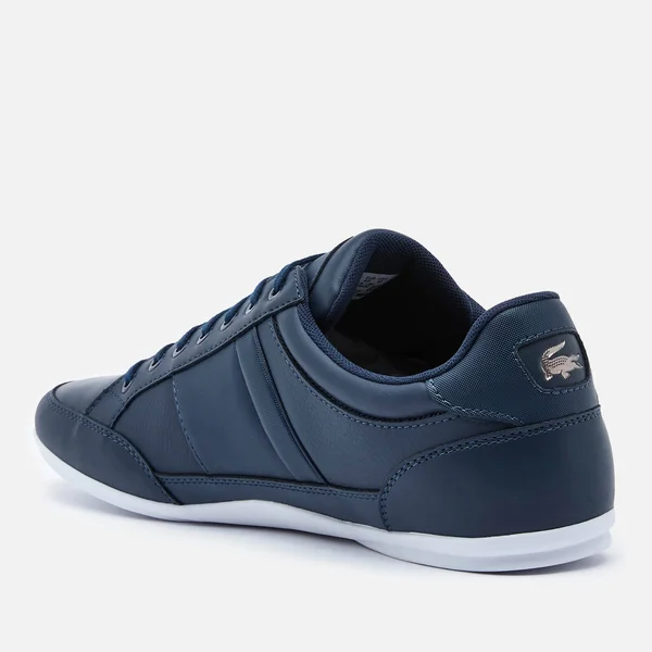 Lacoste Chaymon Bl 1 Navy White Leather Mens Trainers - 9 UK