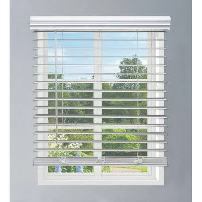 Linen Avenue Custom Cordless Faux Wood Blinds - Outside Mount Symple Stuff Blind Size: 32W x 72L