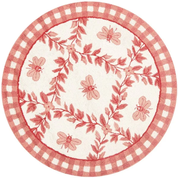 Safavieh Chelsea HK55C 8&9x22 x 11&9x22 Ivory, Rose Area Rug