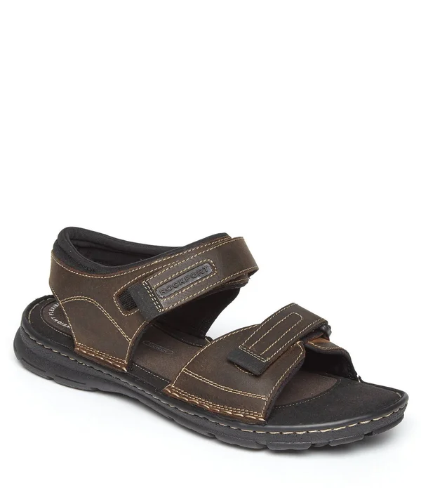 Rockport Darwyn Quarter Strap Men's Sandal - Brown Size 9.5
