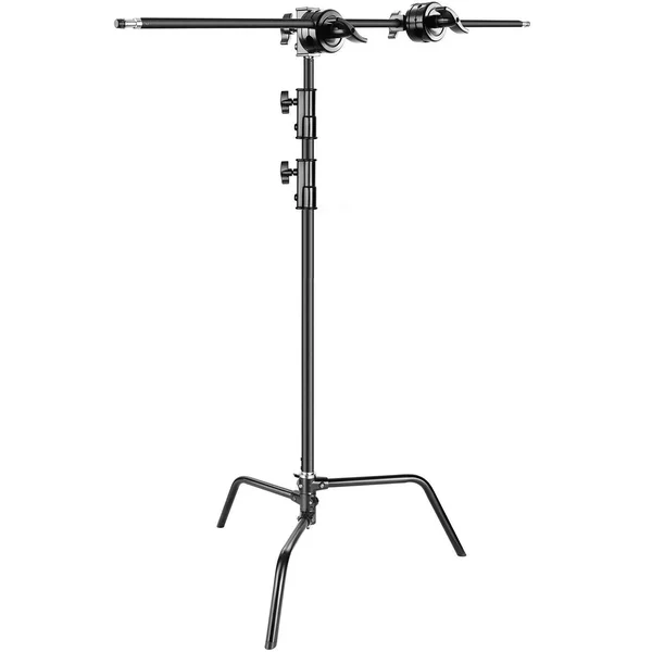 Neewer Photo Studio Heavy Duty 10 Feet/3 Meters Adjustable C-Stand - 3.5 feet/1 Meter Holding Arm, 2 Pieces Grip Head for Video R
