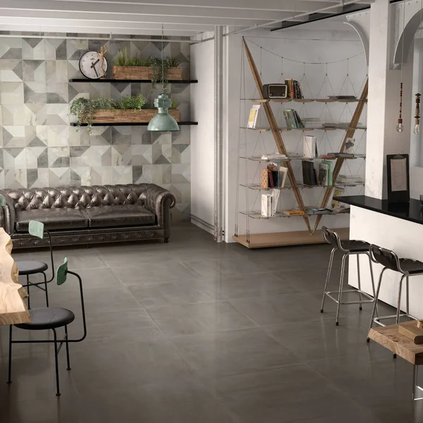 TileBar Instinct Dark 12x24 Porcelain Matte Tile - Gray, Backsplash, Wall and Floor