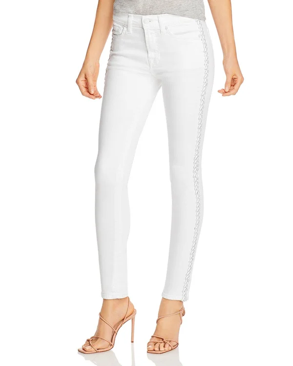 7-For-All-Mankind The Ankle Skinny in Clean White Clean White, 28