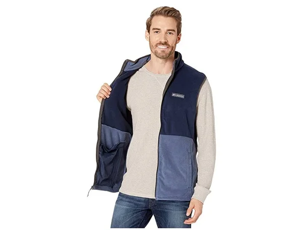 Columbia Men's Basin Trail Fleece Vest - Small - Dark Mountain/Collegiate Navy