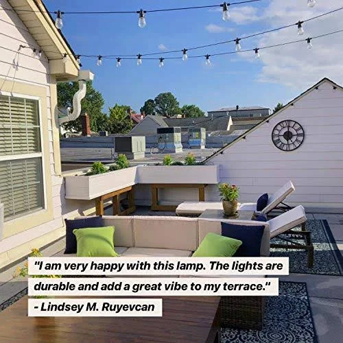 Ambience Pro Solar 1W - Waterproof LED Outdoor Solar String Lights - 27 ft