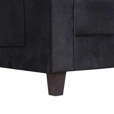 Jewad 2 Piece Velvet Living Room Set Latitude Run Fabric: Dark Brown Velvet