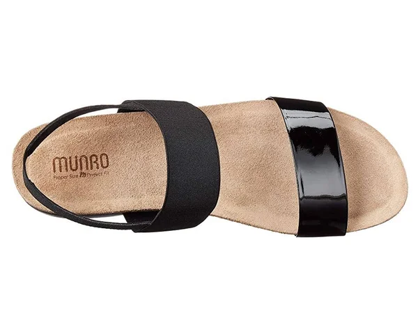 Munro Women's Pisces, Black Fabric/Patent Size: 11 N
