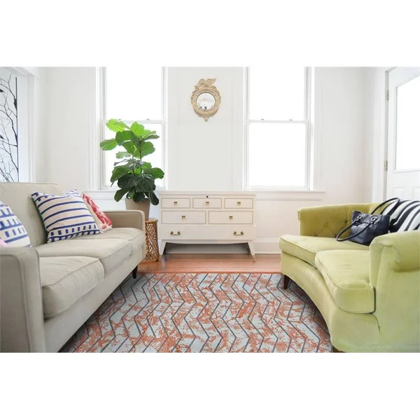 Room Envy Undira Nectarine Area Rug - Size: 8' x 11', Orange