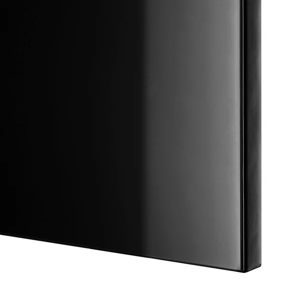IKEA - BESTÅ Storage Combination w/Glass Doors, Black-brown/Selsviken High Gloss/Black Smoked Glass, 47 1/4x16 1/2x76