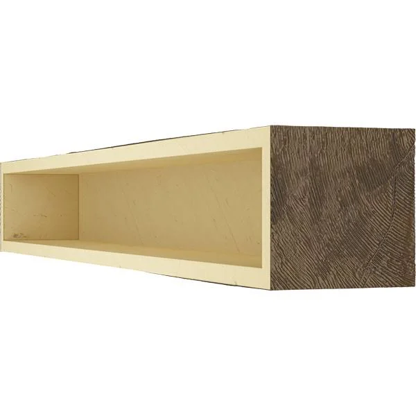 Ekena Millwork MANUPC06X08X84BM 6x22H x 8x22D x 84x22W Pecky Cypress Faux Wood Fireplace Mantel - Burnished Mahogany