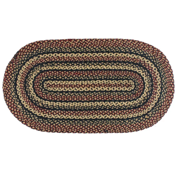 Blackberry Oval Jute Braided Area Rug 6& x 9& IHF