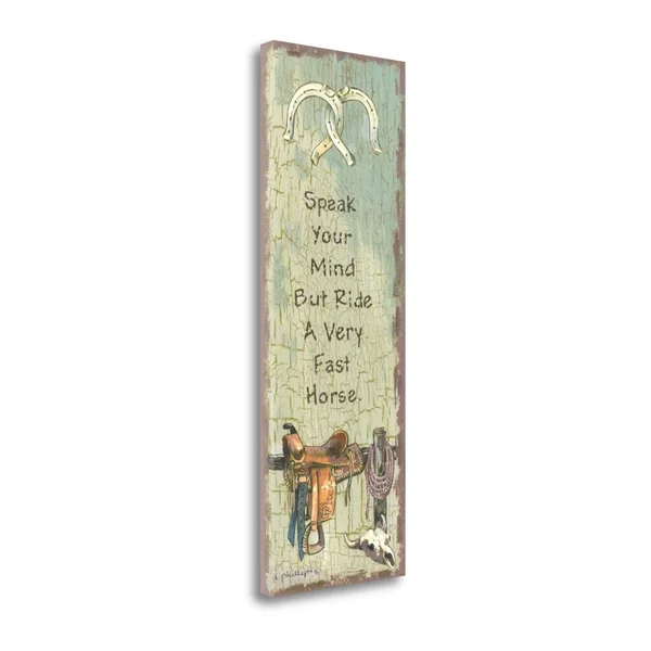 Tangletown Fine Art 'Speak Your Mind' by Anita Phillips Textual Art on Wrapped Canvas