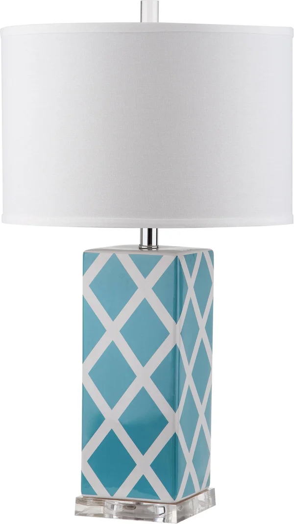 Safavieh Garden Lattice Table Lamp - Set of 2 - Light Blue