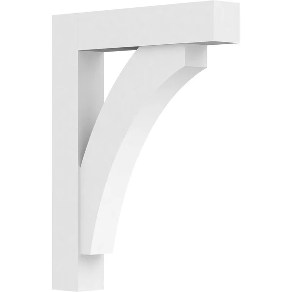 Ekena Millwork BKTP03X20X26THR05 Standard Thorton Architectural Grade PVC Bracket with Block Ends - 3 x 20 x 26 in.