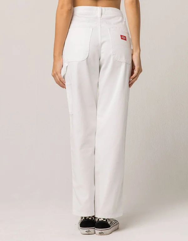 Women's Dickies Relaxed Fit Carpenter Pants, Size 5 - White