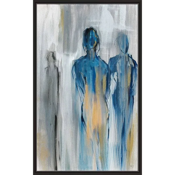 Just A Memory II by Susan Jill Print on Canvas in Floating Frame - Blue - 21.5x22 W x 33.5x22 H x 2x22 D