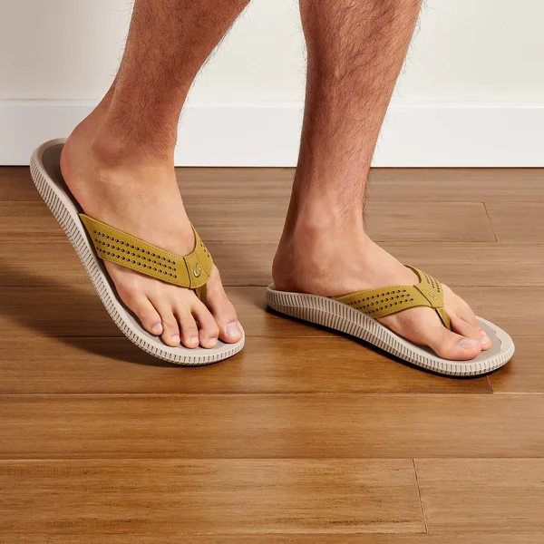 Olukai Ulele - Limu, Mineral Grey - Men’s Beach Sandals