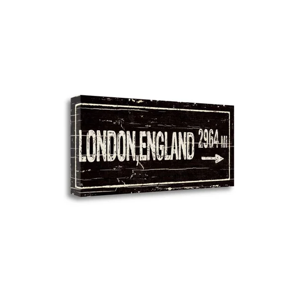 Tangletown Fine Art Destination Signs IV by Pela Studio - Giclee Print on Wrap Canvas, 32x13x22