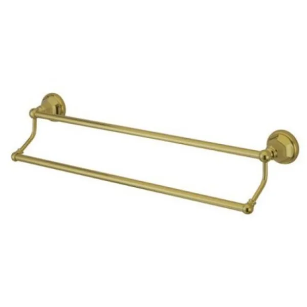 Kingston Brass BA481318PB Metropolitan 18x22 Dual Towel Bar, Polished Brass