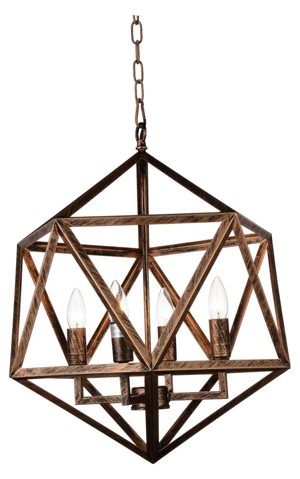 CWI Lighting 3 Light Up Pendant with Antique Forged Copper Finish