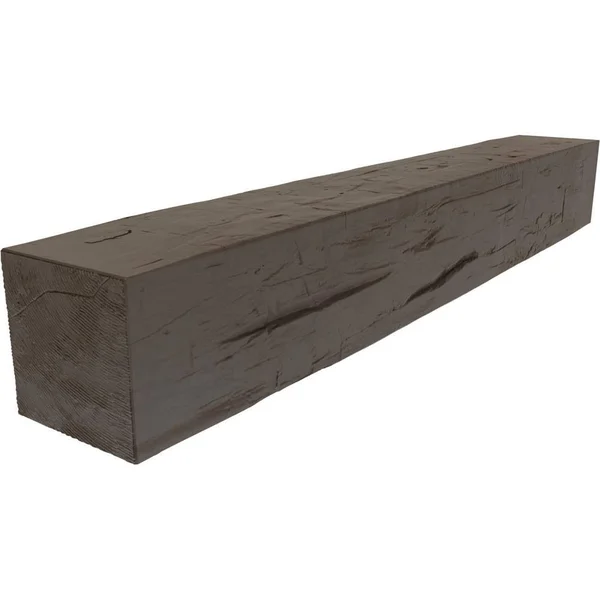 Ekena Millwork MANUHH06X08X60HD 6x22H x 8x22D x 60x22W Hand Hewn Faux Wood Fireplace Mantel, Natural Honey Dew