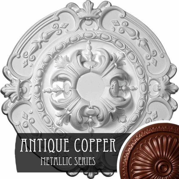 16 3/8x22OD x 1 3/4x22P Southampton Ceiling Medallion (Fits Canopies Up to 2 3/4x22), Hand-Painted Gobi Desert
