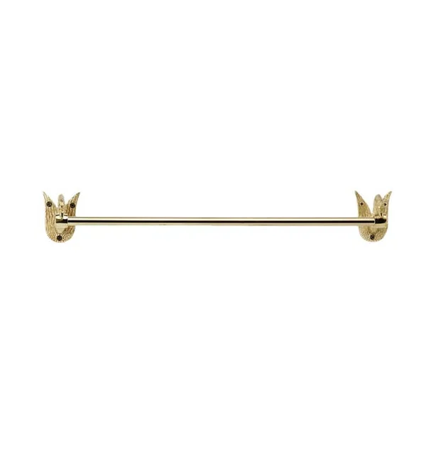 Phylrich KS70-026 Louis XIV Cut Crystal/Swan 25 3/4x22 Wall Mount Towel Bar in Polished Chrome
