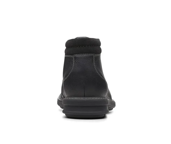 Clarks Men's Rendell Rise Ankle Boot - Black Leather