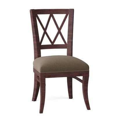 Portsmouth Cross Back Side Chair Fairfield Chair Body Fabric: 8789 Barley, Frame Color: Montego Bay